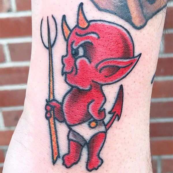 Tattoo quỷ satan dễ thương