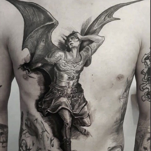 Tattoo quỷ satan đẹp cho nam
