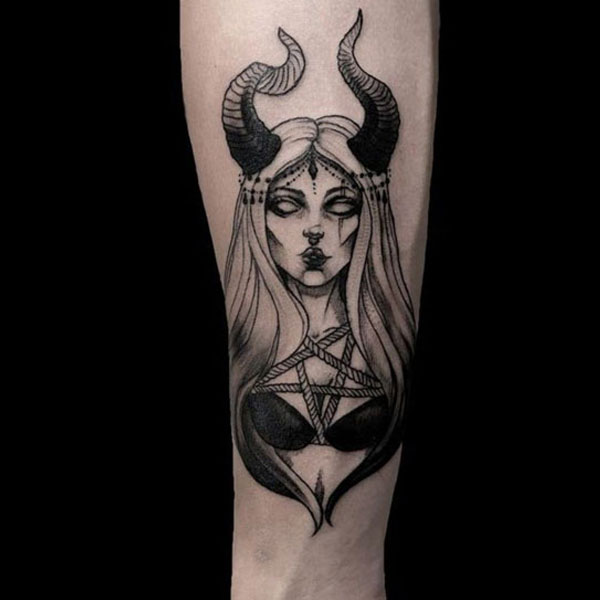 Tattoo quỷ satan ở tay siêu đẹp