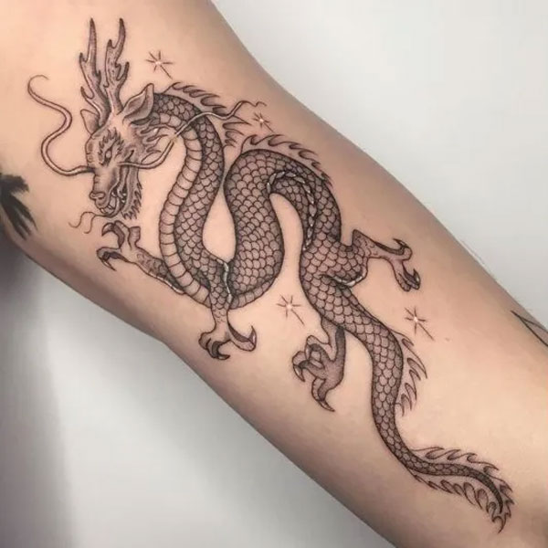 Tattoo rồng châu á ở tay siêu đẹp