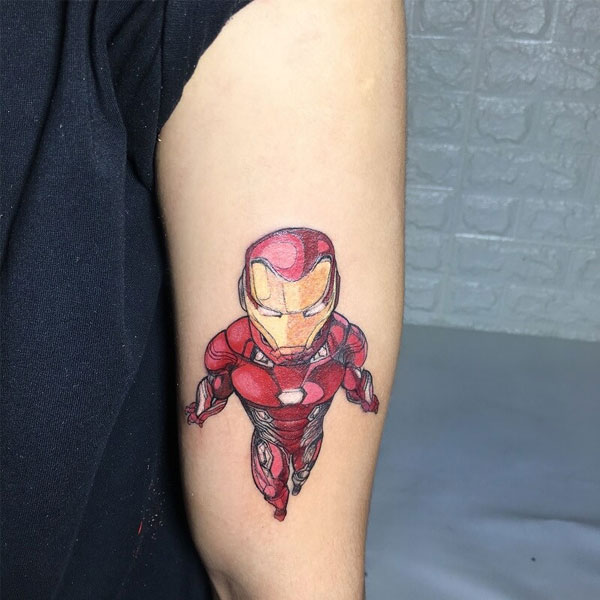 Hình xăm Iron Man ở tay