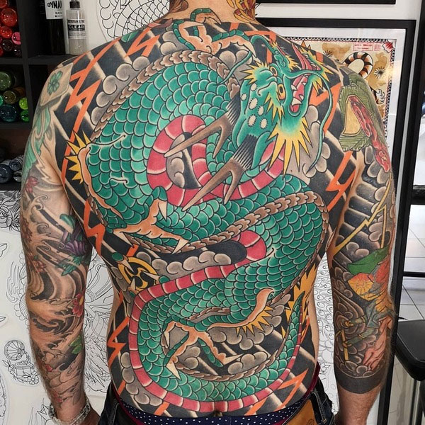 Tattoo rồng châu á cho nam siêu đẹp
