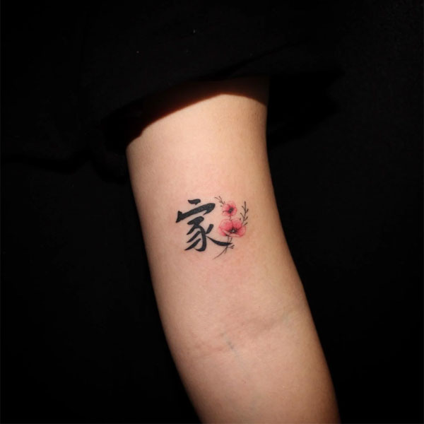 Tattoo chữ mini chữ hán