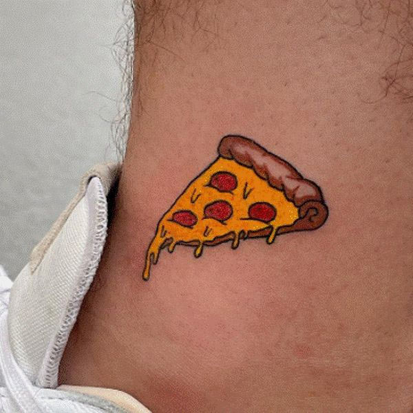 Hình xăm mini pizza