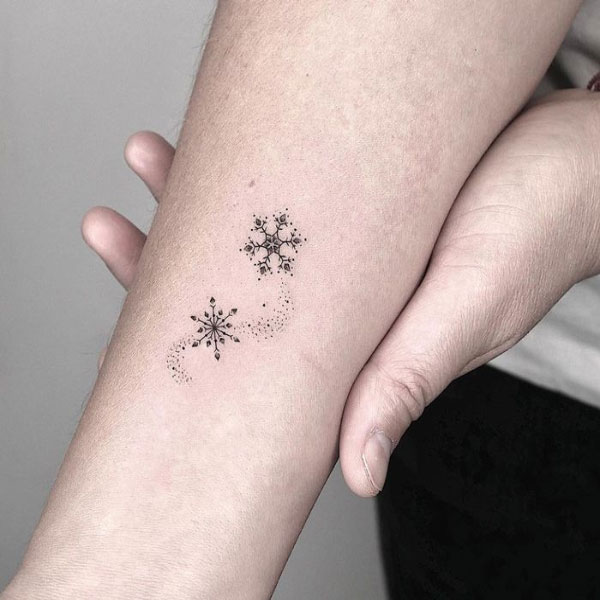 Hình xăm bông tuyết đang rất được thịnh hành ở Châu Âu  Hình xăm nghệ  thuật Lucky Tattoo