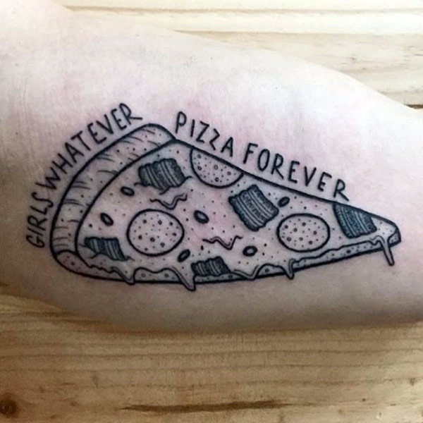 Hình xăm pizza độc đáo
