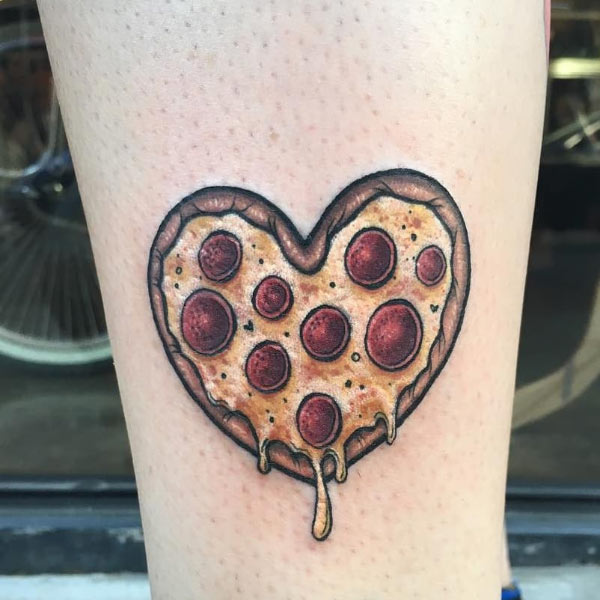 Hình xăm pizza trái tim