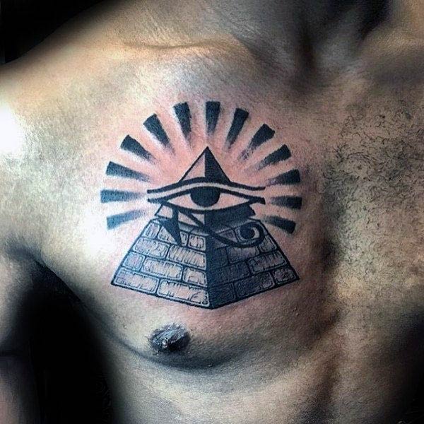 Hình xăm kim tự tháp và con mắt horus