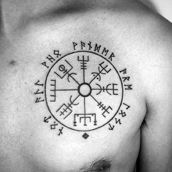 Hình xăm vòng tròn chữ rune
