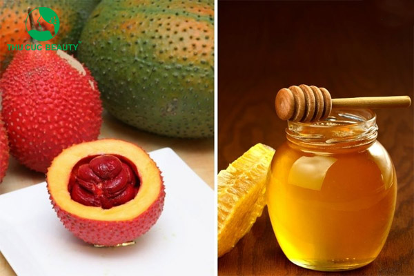 Mix dầu gấc với mật ong để khử thâm môi
