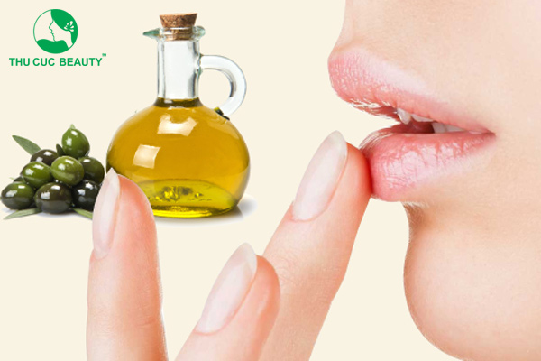 trị thâm môi bằng dầu oliu