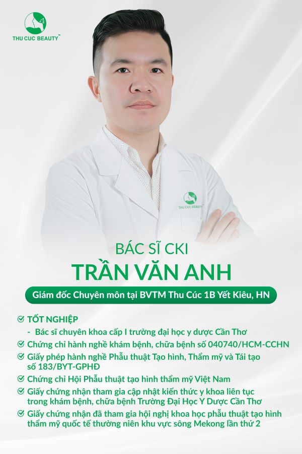 Bác sĩ Trần Văn Anh - Giám đốc chuyên môn tại BVTM Thu Cúc 1B Yết Kiêu, Hà Nội.