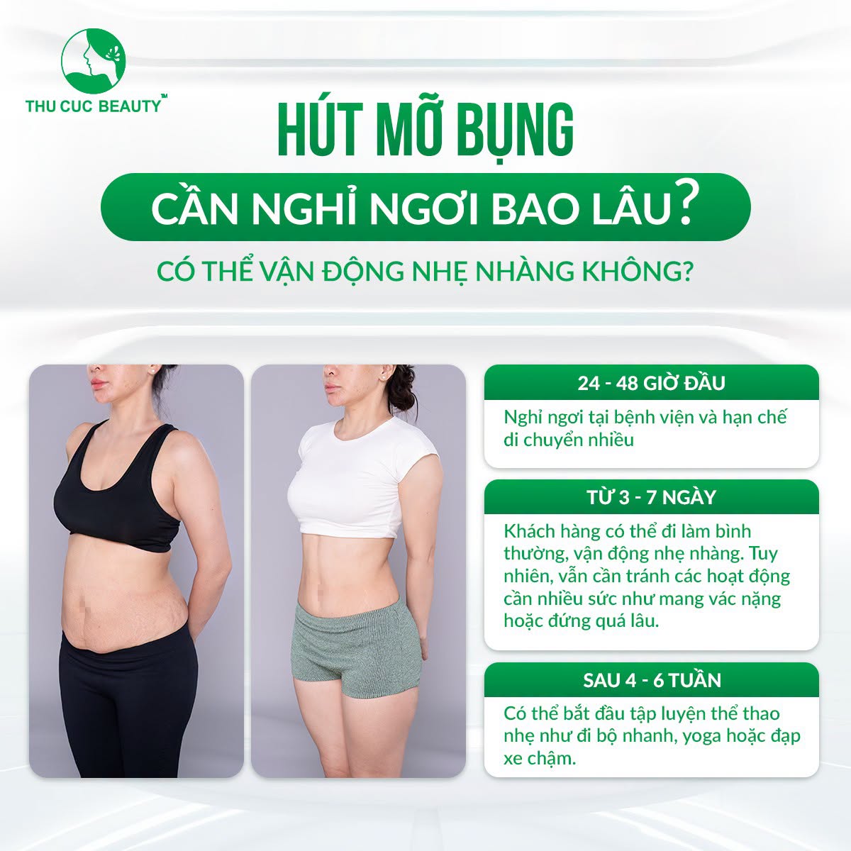 Chăm sóc sau hút mỡ bụng